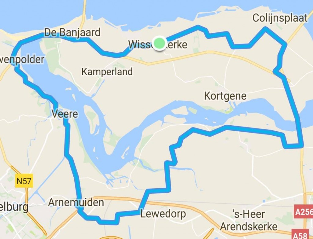 donderdag 17-08-2017 57 km 32,2 gem.